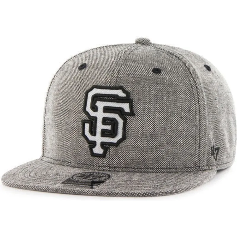 cappelli-piatta-nero-snapback-tejido-vaquero-dei-san-francisco-giants-mlb-di-47-brand