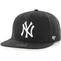 47-brand-flat-brim-mlb-new-york-yankees-smooth-black-snapback-cap