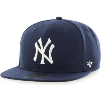 marineblaue-flache-snapback-kappe-unifarben-von-mlb-new-york-yankees-von-47-brand