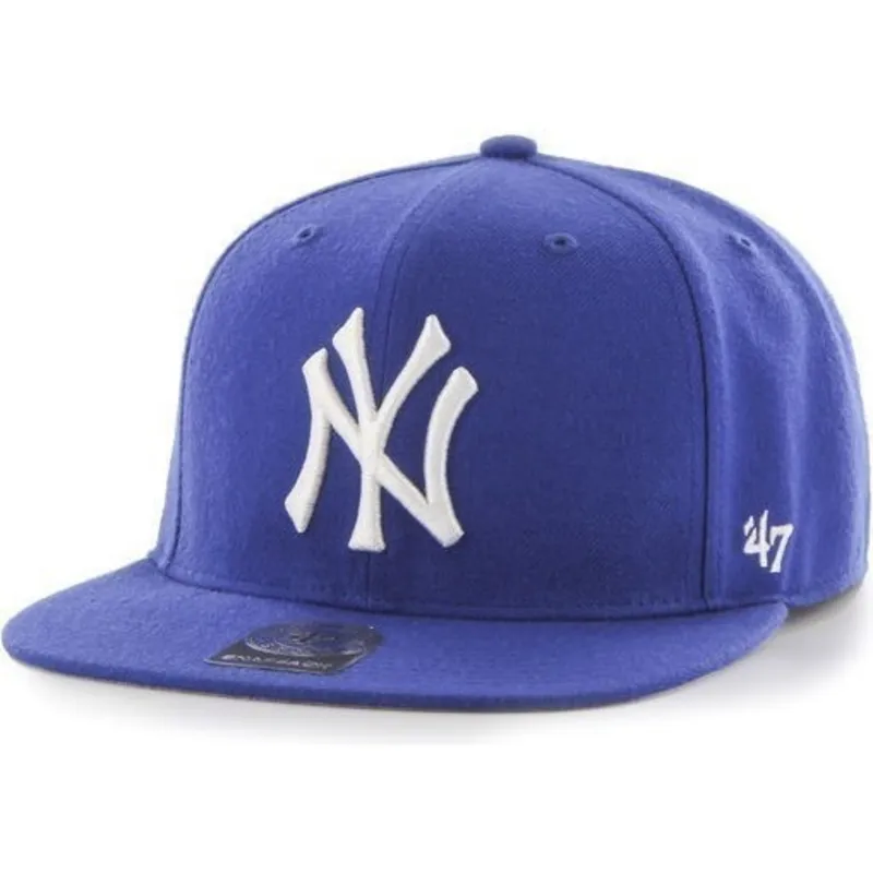 cappelli-piatta-blu-snapback-liso-dei-new-york-yankees-mlb-di-47-brand cappelli-piatta-blu-snapback-liso-dei-new-york-yankees-mlb-di-47-brand