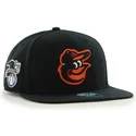 cappelli-piatta-nero-snapback-lisa-lateral-dei-baltimore-orioles-mlb-di-47-brand