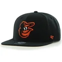 cappelli-piatta-nero-snapback-lisa-lateral-dei-baltimore-orioles-mlb-di-47-brand
