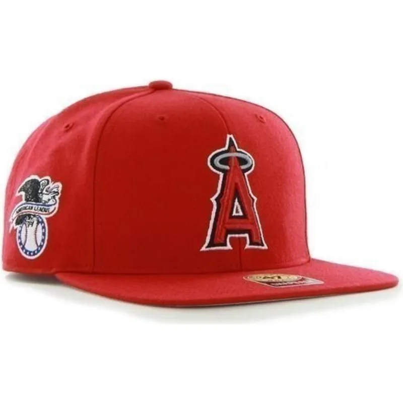 mutzen-flach-rot-snapback-lisa-lateral-der-los-angeles-angels-mlb-von-47-brand mutzen-flach-rot-snapback-lisa-lateral-der-los-angeles-angels-mlb-von-47-brand