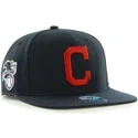 cappello-piatto-blu-navy-snapback-semplice-con-logo-laterale-dei-cleveland-indians-di-mlb-di-47-brand