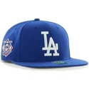 cappello-piatto-blu-snapback-liscio-con-logo-laterale-mlb-los-angeles-dodgers-di-47-brand
