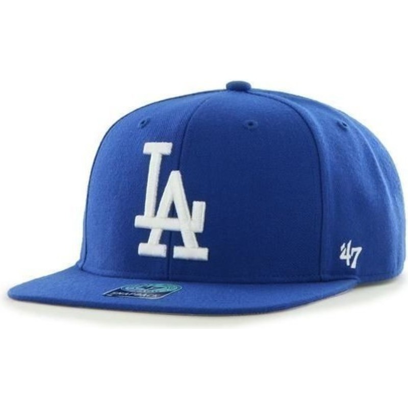 47-brand-flat-brim-seitliches-logo-mlb-los-angeles-dodgers-smooth-snapback-cap-blau-