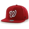cappellino-piatto-rosso-snapback-semplice-con-logo-laterale-dei-mlb-washington-nationals-di-47-brand