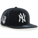 plaska-czapka-ciemnoniebieska-snapback-gladki-z-logo-boczny-mlb-new-york-yankees-47-brand