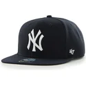 47-brand-flat-brim-side-logo-mlb-new-york-yankees-smooth-navy-blue-snapback-cap