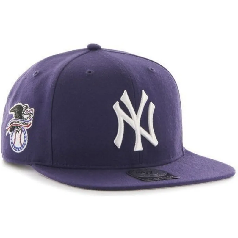 cappelli-piatta-viola-snapback-lisa-lateral-dei-new-york-yankees-mlb-di-47-brand cappelli-piatta-viola-snapback-lisa-lateral-dei-new-york-yankees-mlb-di-47-brand
