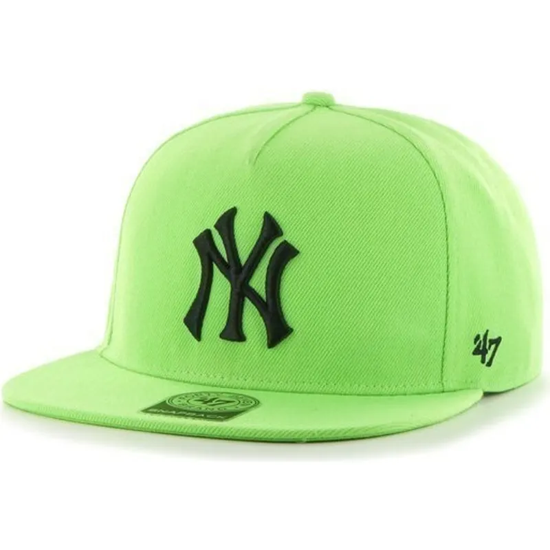 mutzen-flach-grun-snapback-negro-lisa-der-new-york-yankees-mlb-von-47-brand
