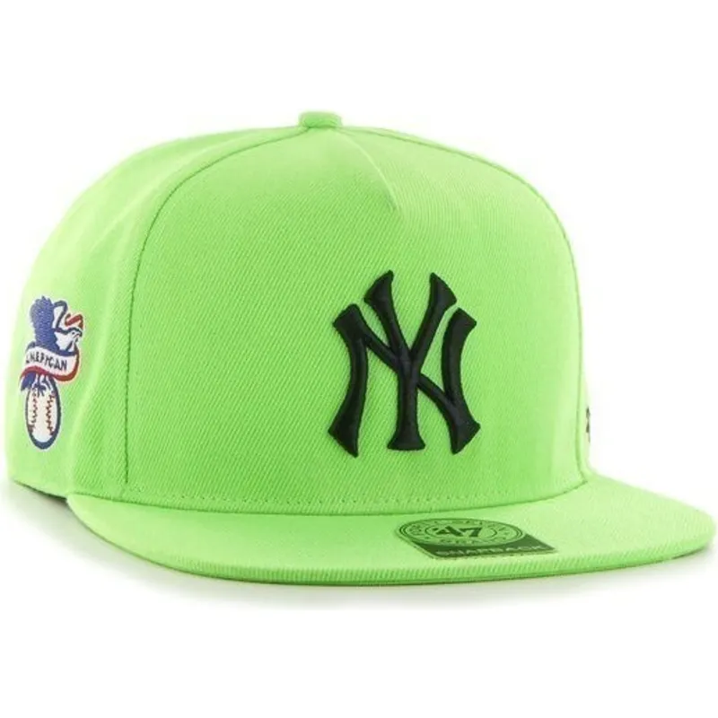 mutzen-flach-grun-snapback-negro-lisa-der-new-york-yankees-mlb-von-47-brand