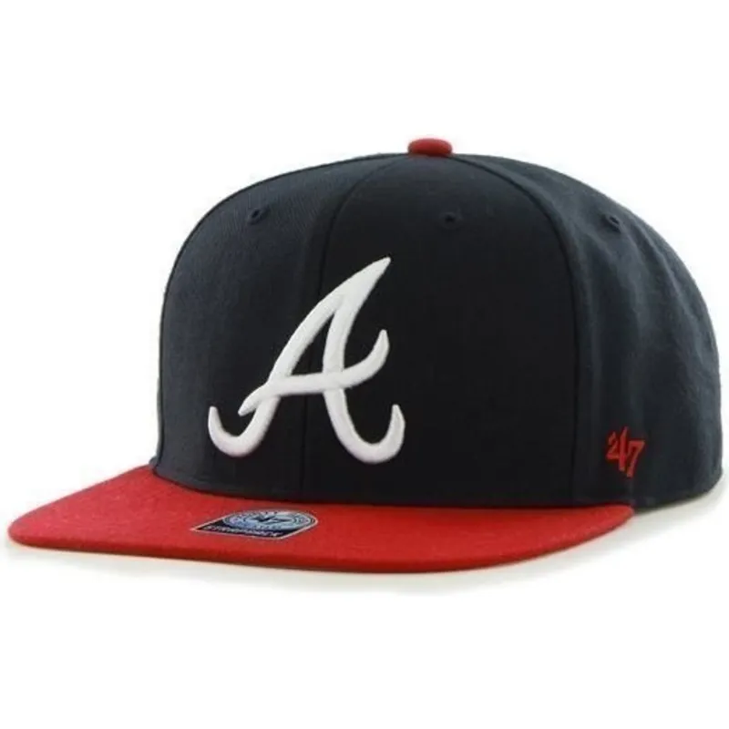 cappelli-piatta-blu-marino-snapback-dei-atlanta-braves-mlb-di-47-brand cappelli-piatta-blu-marino-snapback-dei-atlanta-braves-mlb-di-47-brand