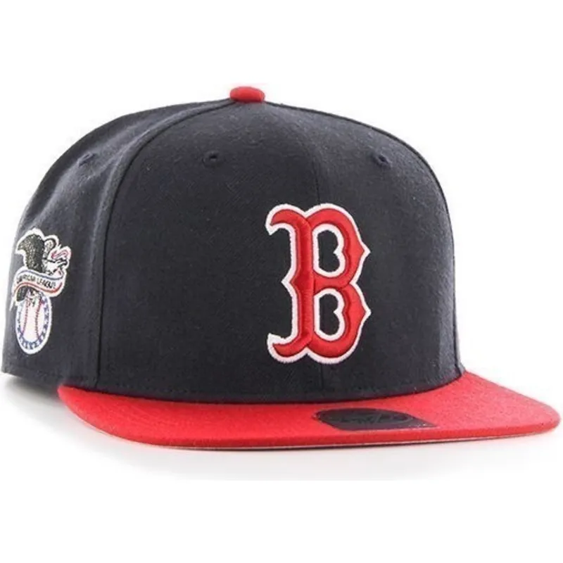 cappelli-piatta-blu-marino-snapback-dei-boston-red-sox-mlb-di-47-brand