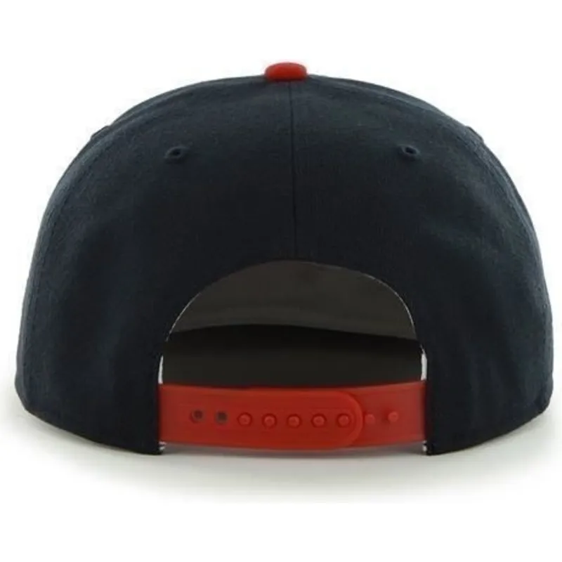 cappelli-piatta-blu-marino-snapback-lisa-antiguo-dei-cleveland-indians-mlb-di-47-brand