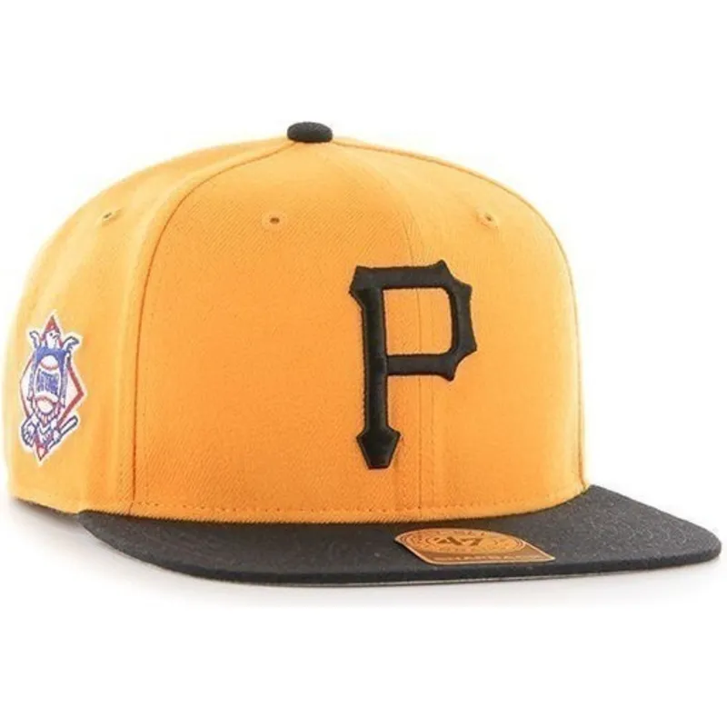 mutzen-flach-gelb-snapback-lisa-leteral-der-pittsburgh-pirates-mlb-von-47-brand