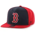cappelli-piatta-rosso-snapback-lisa-lateral-dei-boston-red-sox-mlb-di-47-brand