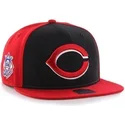 cappelli-piatta-rosso-snapback-lisa-lateral-dei-cincinnati-reds-mlb-di-47-brand