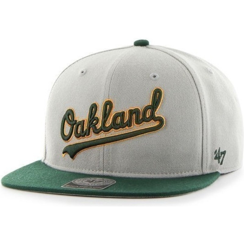 47-brand-flat-brim-seitliches-logo-mlb-oakland-athletics-snapback-cap-grau
