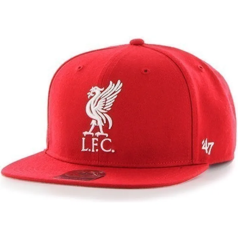 cappelli-piatta-rosso-snapback-lisa-grande-frontal-dei-liverpool-football-club-premier-league-di-47-brand