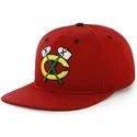 cappellino-piatto-rosso-snapback-liscio-nhl-chicago-blackhawks-di-47-brand
