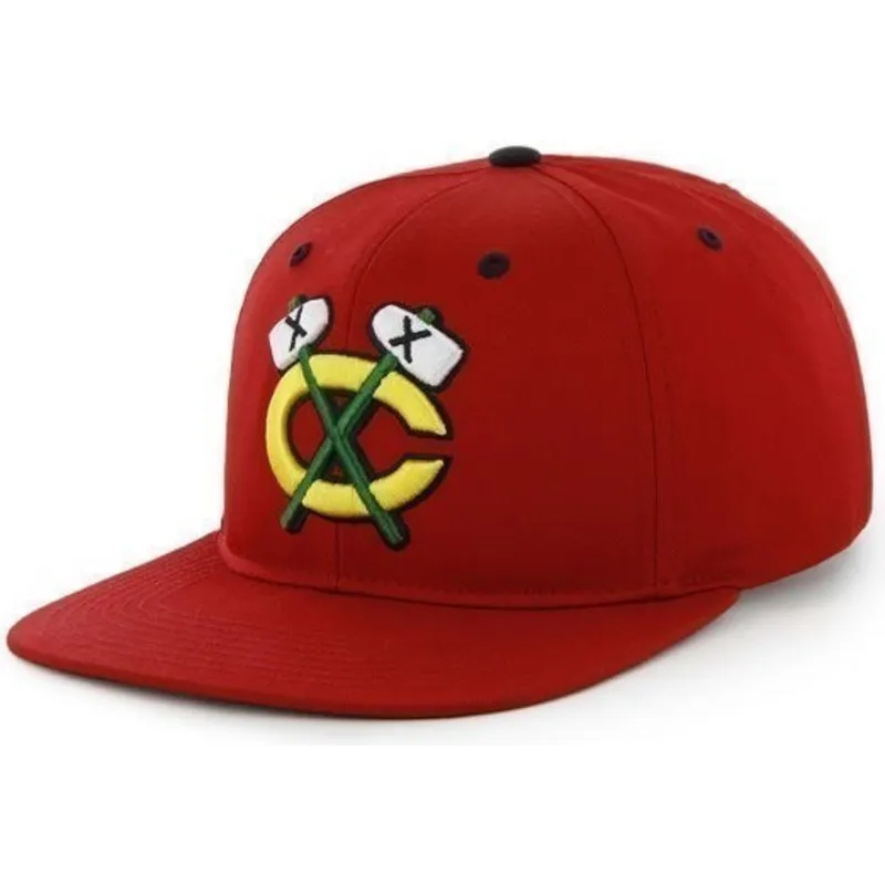cappelli-piatta-rosso-snapback-lisa-dei-chicago-blackhawks-nhl-di-47-brand
