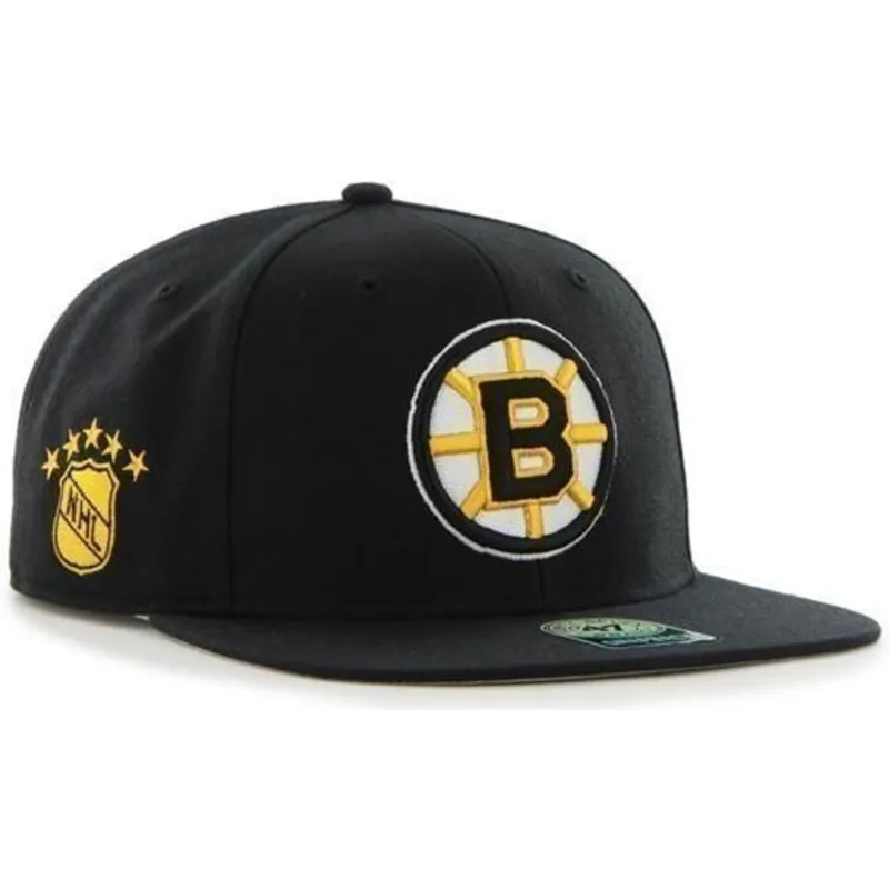 cappelli-piatta-nero-snapback-lisa-dei-boston-bruins-nhl-di-47-brand