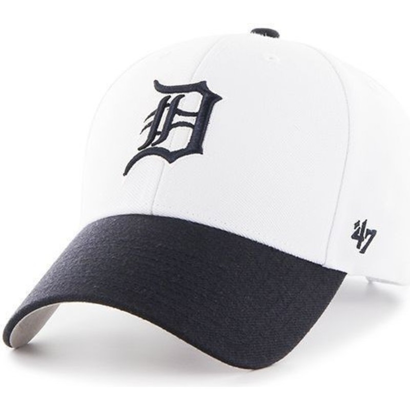 47-brand-curved-brim-mlb-detroit-tigers-cap-weiss-mit-marineblauem-schirm