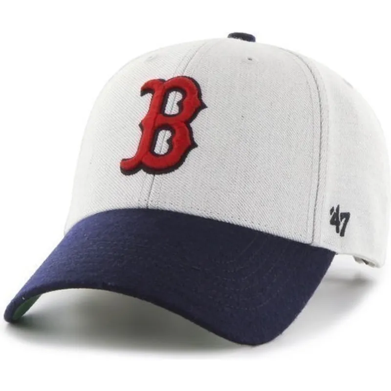 cappelli-curva-grigio-cinghia-regolabile-dei-boston-red-sox-mlb-di-47-brand