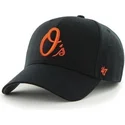cappello-visiera-curva-nera-liscia-di-mlb-baltimore-orioles-di-47-brand