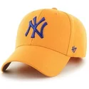 cappellino-con-visiera-curva-giallo-liscio-mlb-new-york-yankees-di-47-brand