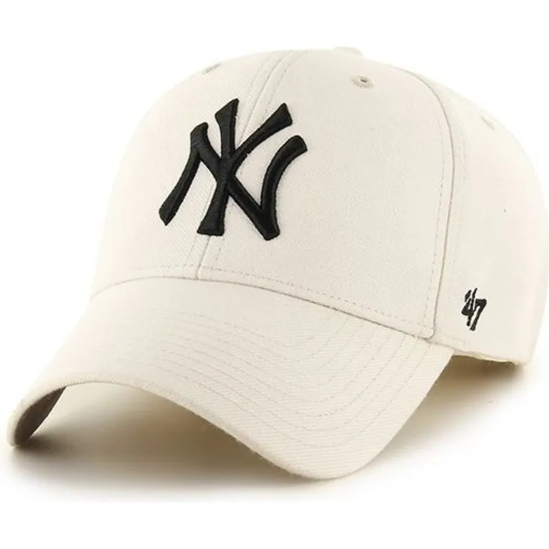 cappelli-curva-crema-cinghia-regolabile-lisa-dei-new-york-yankees-mlb-di-47-brand cappelli-curva-crema-cinghia-regolabile-lisa-dei-new-york-yankees-mlb-di-47-brand