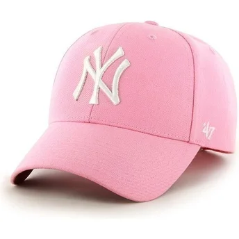 cappelli-curva-rosa-cinghia-regolabile-lisa-dei-new-york-yankees-mlb-di-47-brand