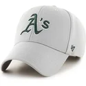 cappellino-con-visiera-curva-grigio-liscio-mlb-oakland-athletics-di-47-brand