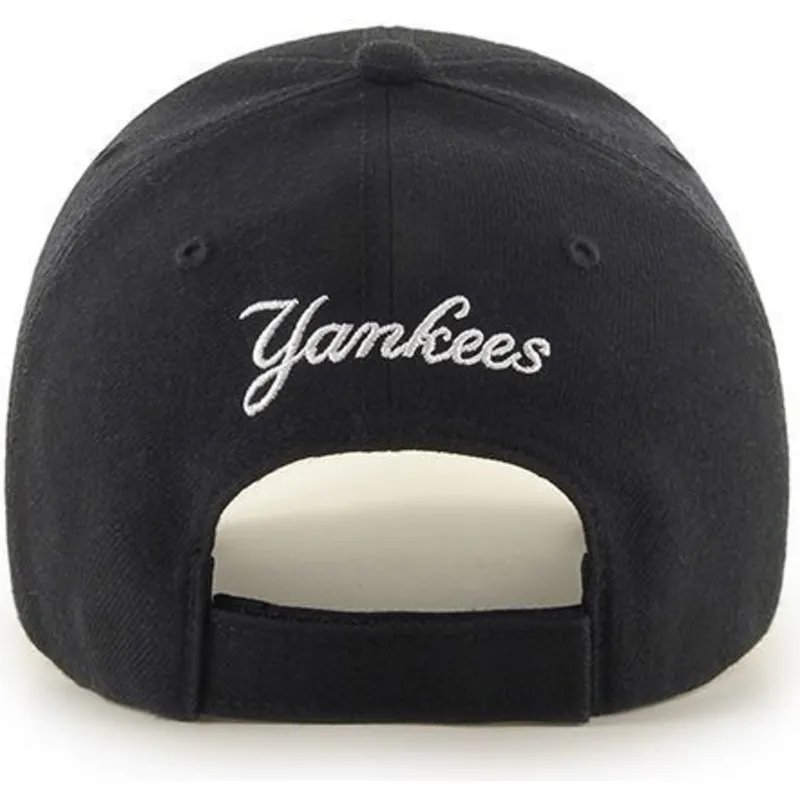 mutzen-gebogen-schwarz-verstellbares-band-lisa-pequeno-der-new-york-yankees-mlb-von-47-brand