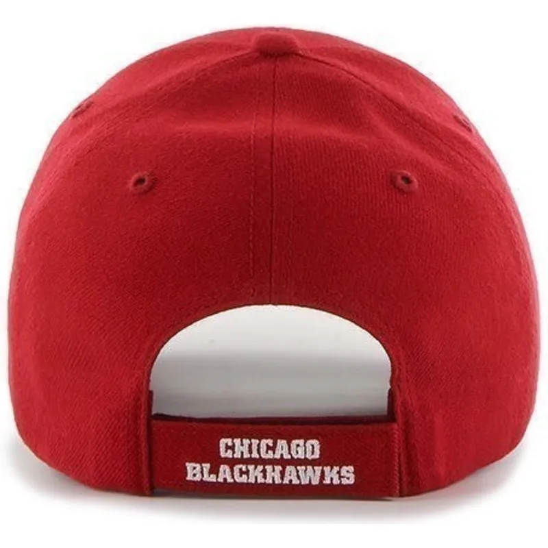 cappelli-curva-rosso-cinghia-regolabile-dei-chicago-blackhawks-nhl-di-47-brand cappelli-curva-rosso-cinghia-regolabile-dei-chicago-blackhawks-nhl-di-47-brand