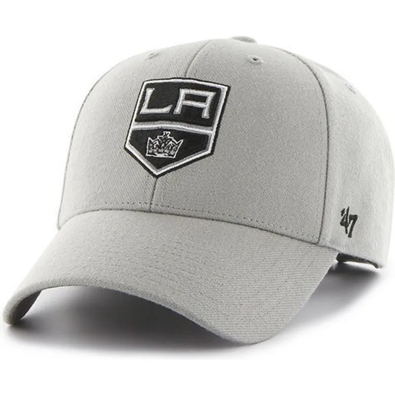 mutzen-gebogen-grau-verstellbares-band-der-los-angeles-kings-nhl-von-47-brand