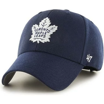 Cappellino visiera curva blu marino di NHL Toronto Maple Leafs di 47 Brand