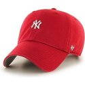 casquette-a-visiere-courbee-rouge-avec-petit-logo-mlb-newyork-yankees-47-brand
