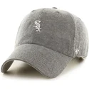 cappellino-grigio-con-visiera-curva-e-piccolo-logo-mlb-chicago-white-sox-di-47-brand