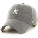 cappellino-con-visiera-curva-grigio-con-piccolo-logo-mlb-new-york-yankees-di-47-brand