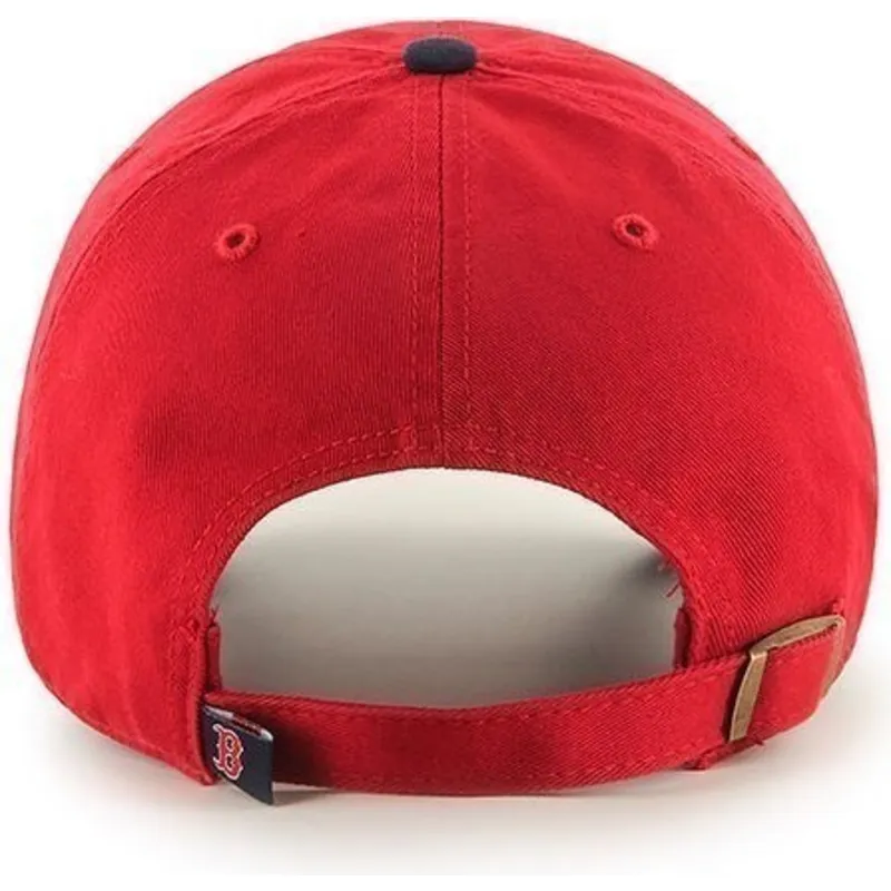 cappelli-curva-rosso-cinghia-regolabile-frontal-dei-boston-red-sox-mlb-di-47-brand