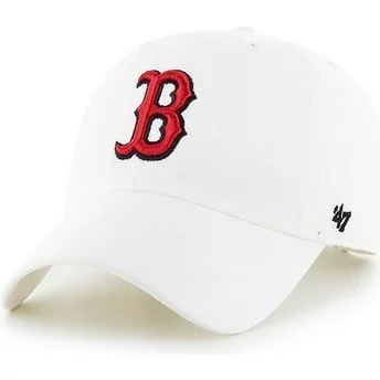 Cappellino visiera curva bianco con logo frontale di MLB Boston Red Sox di 47 Brand