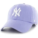 cappelli-curva-viola-cinghia-regolabile-frontal-grande-dei-new-york-yankees-mlb-di-47-brand