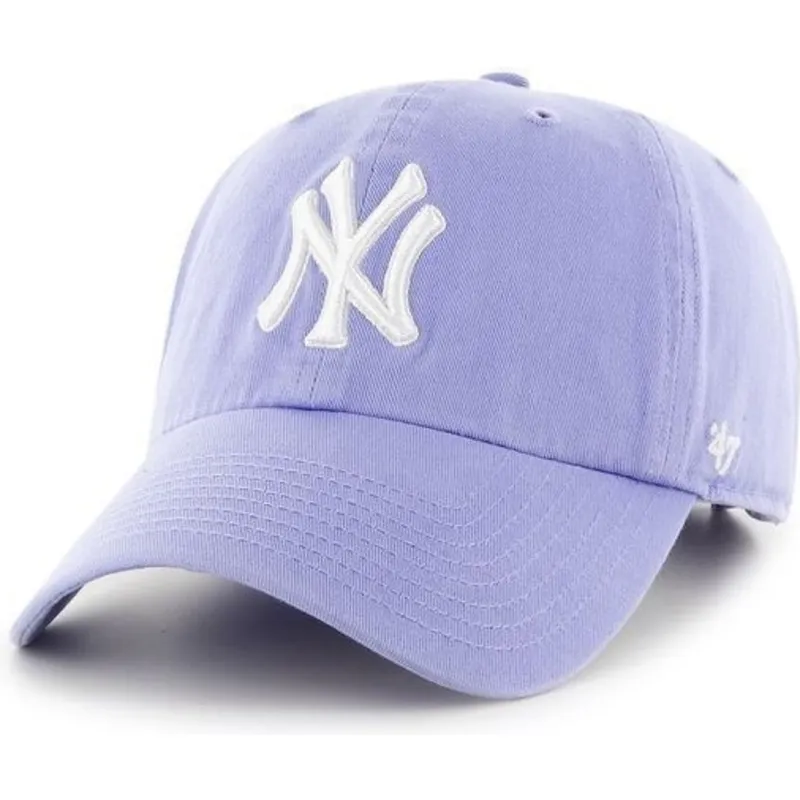 cappelli-curva-viola-cinghia-regolabile-frontal-grande-dei-new-york-yankees-mlb-di-47-brand