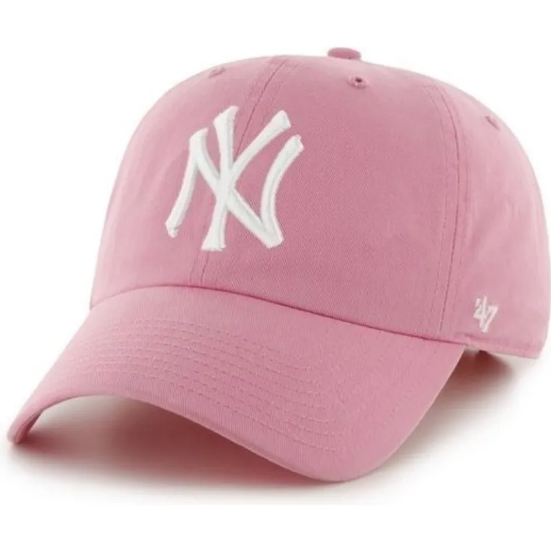 cappelli-curva-rosa-cinghia-regolabile-frontal-grande-dei-new-york-yankees-mlb-di-47-brand