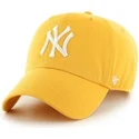 cappelli-curva-giallo-cinghia-regolabile-frontal-grande-dei-new-york-yankees-mlb-di-47-brand