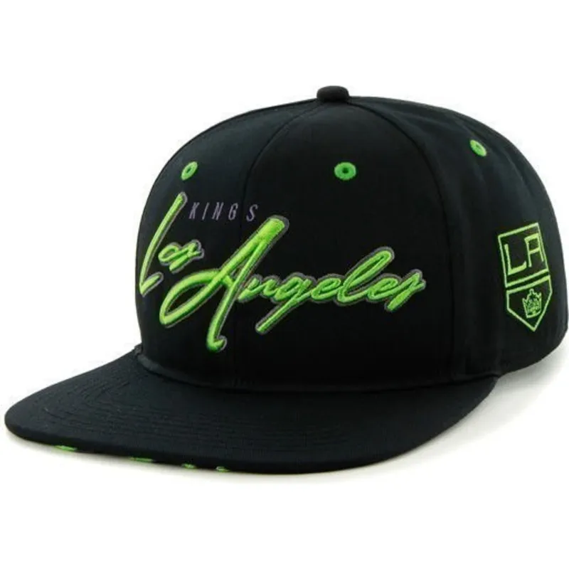 cappelli-piatta-nero-snapback-frontal-grande-dei-los-angeles-kings-nhl-di-47-brand