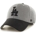 cappelli-curva-grigio-cinghia-regolabile-negro-dei-los-angeles-dodgers-mlb-di-47-brand