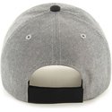 47-brand-curved-brim-schwarzes-logo-los-angeles-dodgers-mlb-cap-grau-mit-schwarzem-schirm